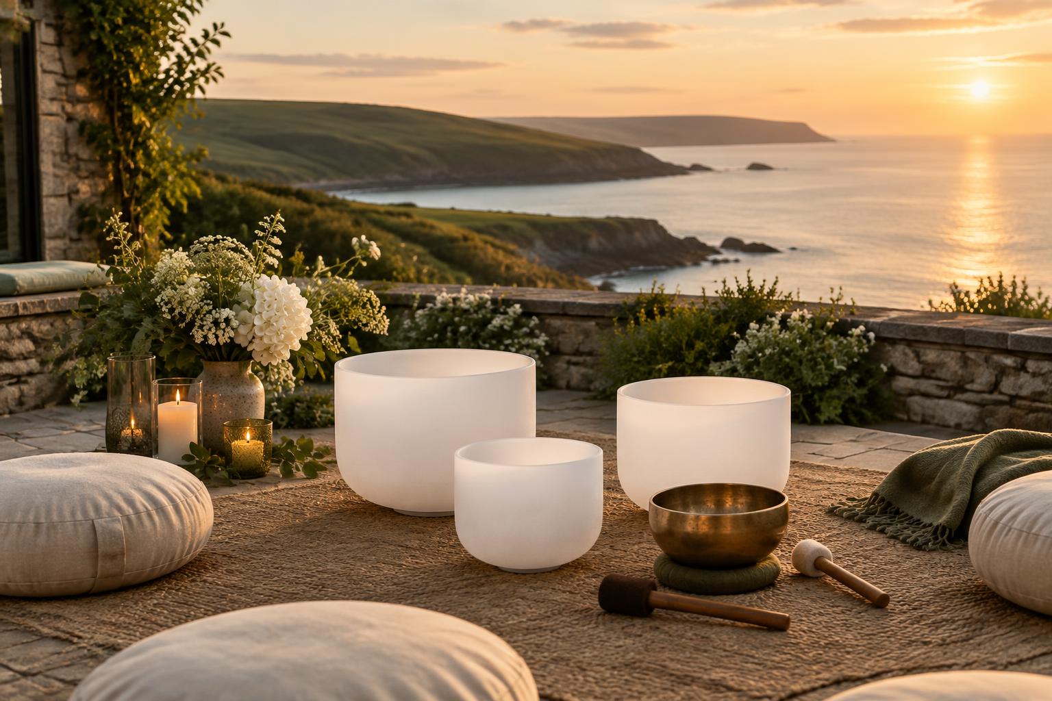 Singing bowls and a coastal setting for zen hen